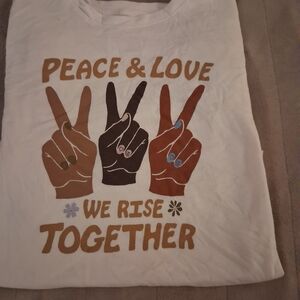 Sonoma Peace & Love Tee - White and Brown